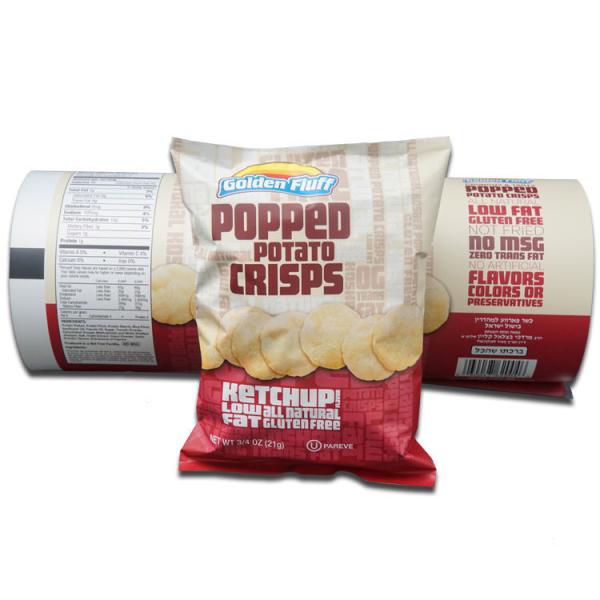 Customized Printed High Barrier Aluminum Foil Metallic Laminated Roll Film Plastic Potato Chips Packaging Bag Rollstock