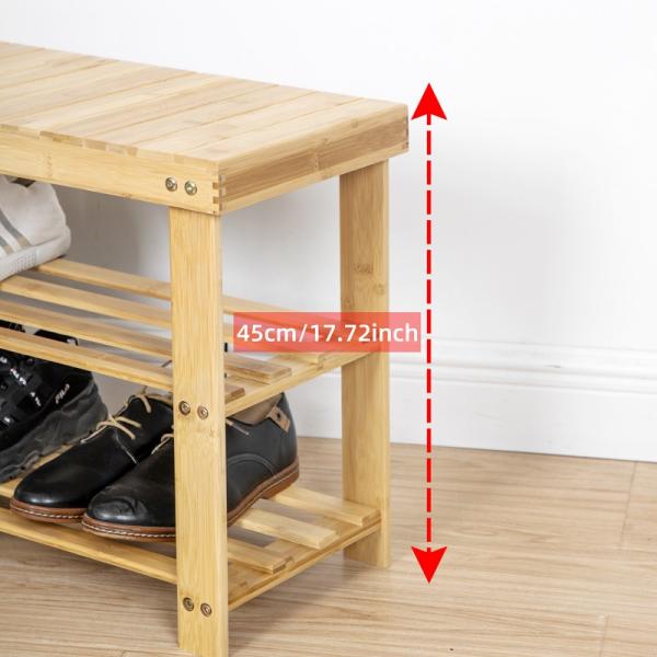 Living Room Furniture Shoe 2-Tier Boot Storage Racks Shelf Organizer Chair Seat for Entryway Hallway Home Stool Ottoman