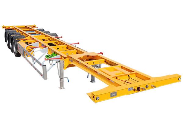 3 dos eixos 40ft do esqueleto do recipiente suspensão azul de BPM do reboque semi