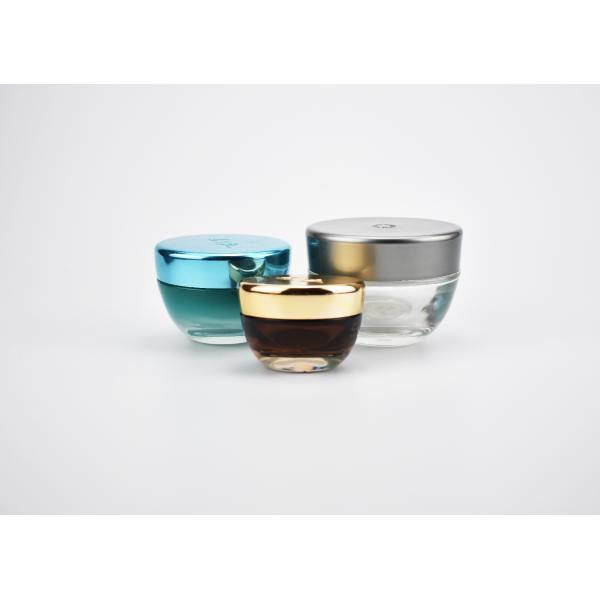 Sustainable Semilucent Frosted Conic Glass Cosmetic Jar For Facial Cream/Serum,Mask,Essence. Empty Container Wholsale