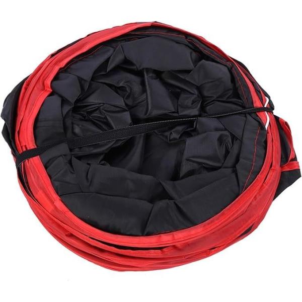 Peek Hole and Toy Ball Durable Style Pet Cat Tunnel Tube 3-Way Collapsible for Indoor Cats
