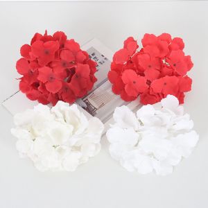 Wholesale of 27 pieces of frosted fabric hydrangea flower heads, artificial flowers for festival wedding road flower arrangement, flower wall base decoration and artificial flowers