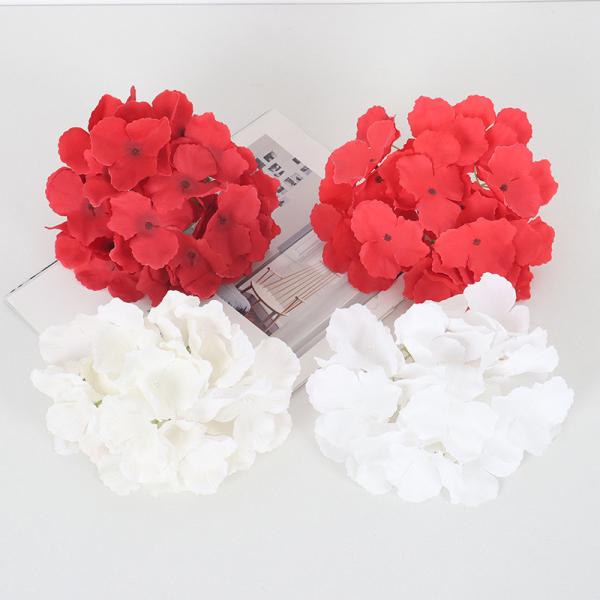 Wholesale of 27 pieces of frosted fabric hydrangea flower heads, artificial flowers for festival wedding road flower arrangement, flower wall base decoration and artificial flowers
