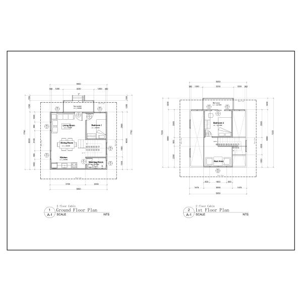 Villa moderne de luxe 6x6m 36 mètres carrés 2 étages maison en acier préfabriquée