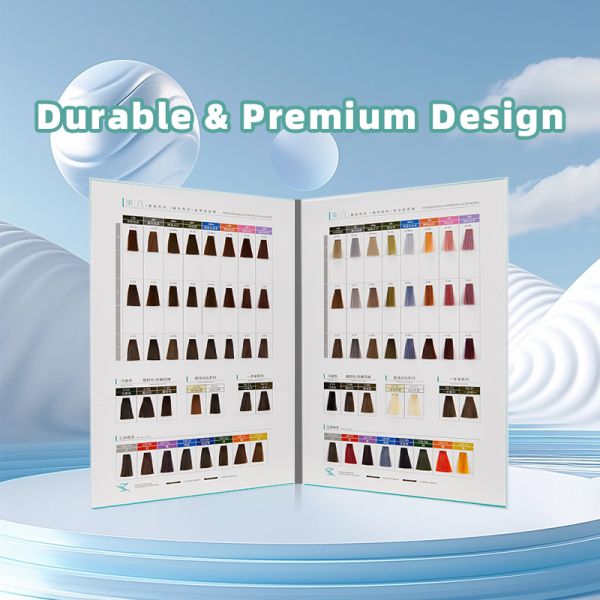 Factory OEM 39 Colors Hair Colour Swatch Book  for Professional Salon Use Long Lasting Display