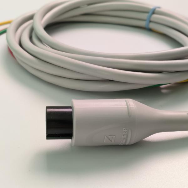 BJ-753P NIHON KOHDEN Сердечная проводимость провода Черная круглая головка 6 штифтов Три свинцовых европейских стандартных кнопки