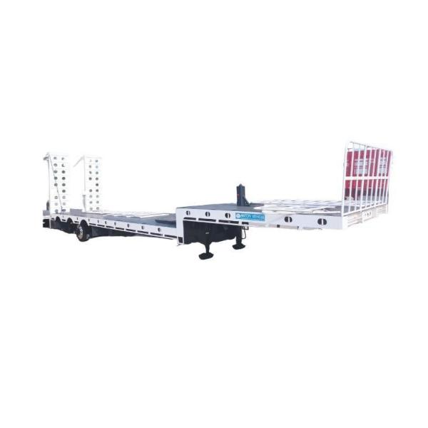 70 80 Ton Lowbed Semi Trailer Low Loader Transport Heavy Equipment Extendable Lowboy Trailer