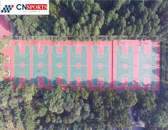 Antislip Synthetic Basketball Court Flooring Weather Resistance