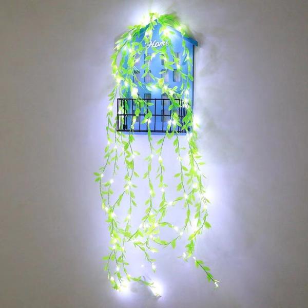 Artificial Ivy Garland Fake Plants Outdoor Fairy String Lights Vine Hanging Light Party Garden Decoration Lamp