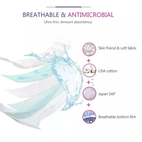 240mm Disposable Breathable Sanitary Napkins Daisy Perfume For Day Use