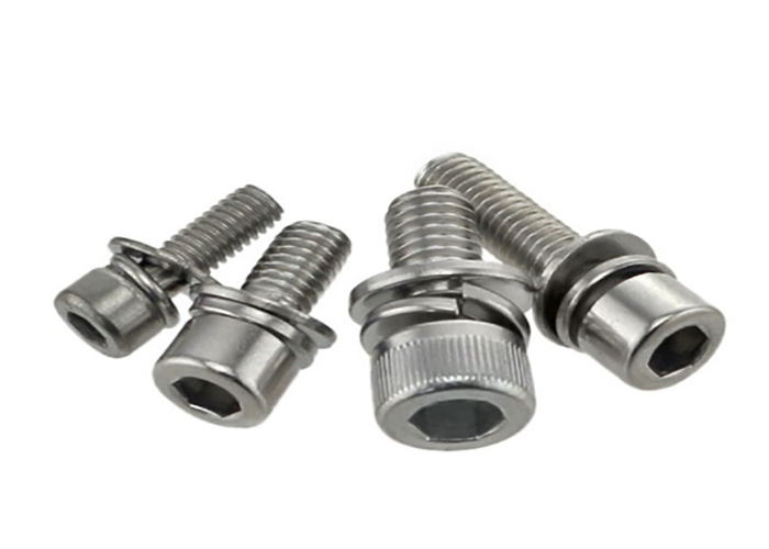 M4 M5 M6 Hexagon Socket Head Cap Screws With Lock Washer And Plain Washer Metal Sems Screw Din912 