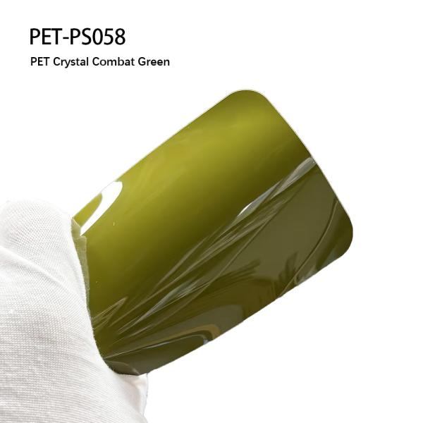 PET-PS058 PET Crystal Combat Green Vinyl Printer For Car Wrap