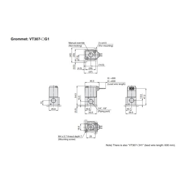 SMC VT307-5G1-01 Воздушный соленоидный клапан SS316 -10 до 50°C Без заморозки