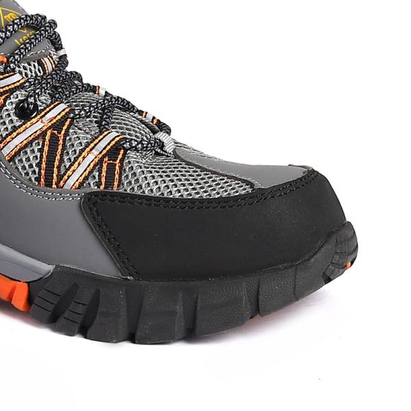 Breathable Slip Resistant Unisex Low Cut Leather Workplace Sneakers Mesh Boots Safety Shoes