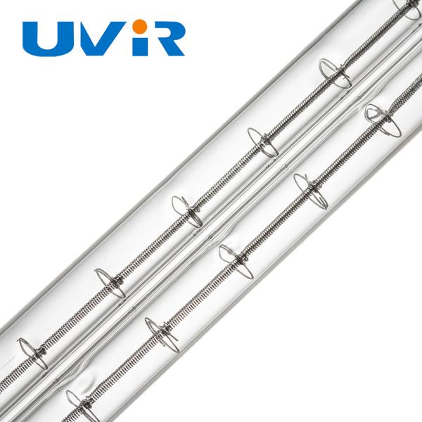 Tubes de chauffage à halogène à double quartz transparentes 45-480V