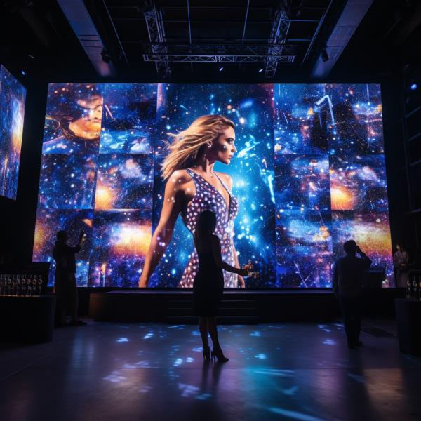 Блестящая HD LED видео Стены Аренда P5 Высокая яркость Пол стоящий