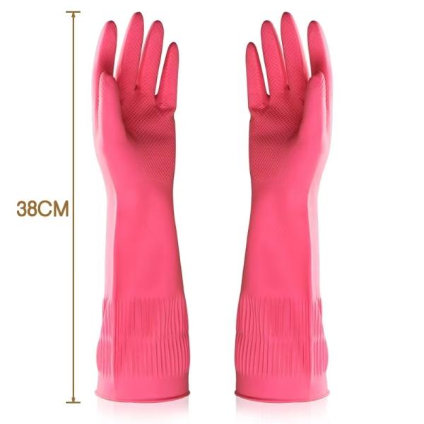100g per pair Finger Thickness Extra Long Cuff Latex Gloves Water Proof Strong Small Medium Large X Large Safety Gloves