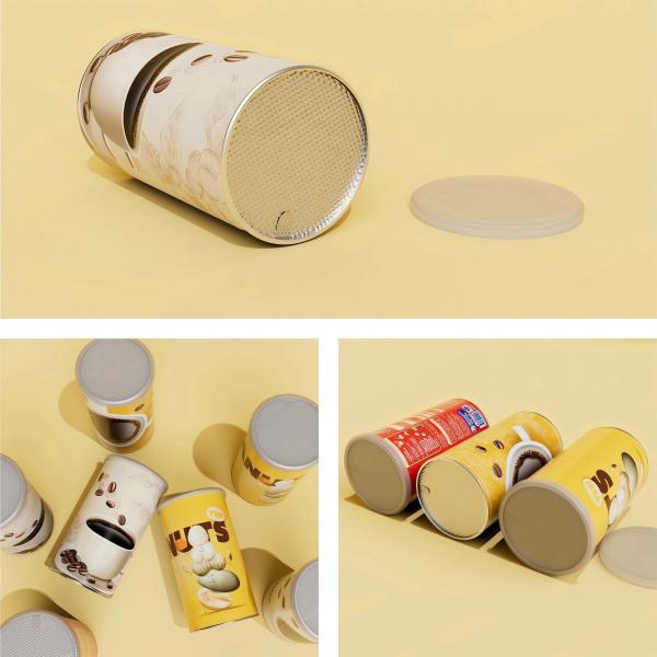 Air Tight Coffee Powder Round Paper Tube Packaging for Protein Powder Packaging Container