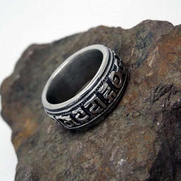 Fashion Men's Vintage Old Band Ring 316l Titanium Stainless Steel (SA343)