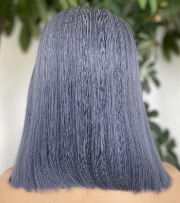 Short Bob Straight Human Hair Lace Closure Wig Transparent 13X4 Lace Frontal Wig