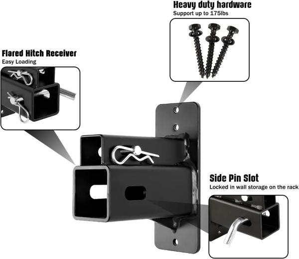Montagem de parede Cargo Carrier Rack Universal 1.25  2 Montagem de empilhadeira para caminhão, tractor de gramado, implementos