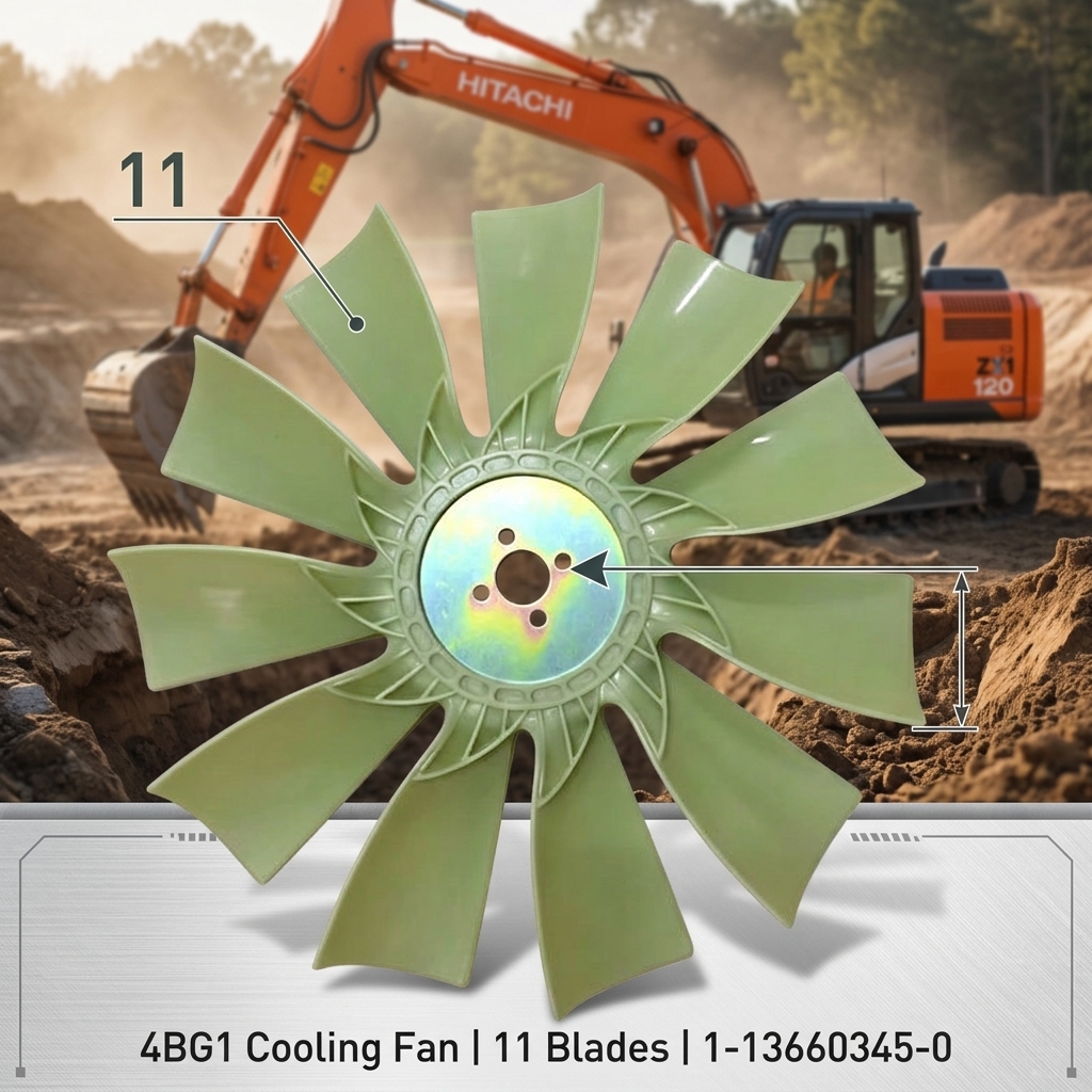 Heavy Duty 11 Blade Engine Radiator Cooling Fan 1-13660345-0 8-97161599-0 Isuzu 4BG1 Excavator Mining Construction