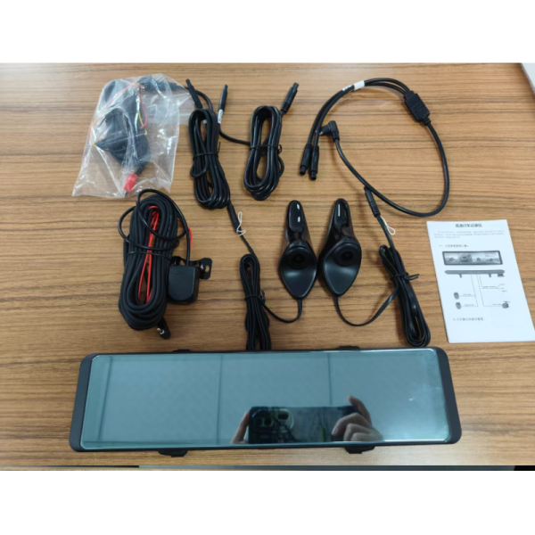 WIFI 4CH Rearview Mirror Dashcam, 11.26 Inch 1080P Car DVR with GPS & Night Vision for Toyota, OEM Available