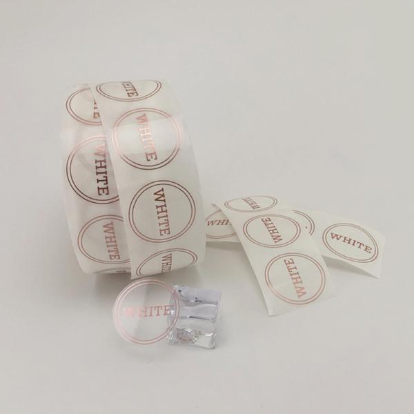 ярлыки круглого пластикового ясного лоснистого стикера 38mm бумажные водоустойчивые