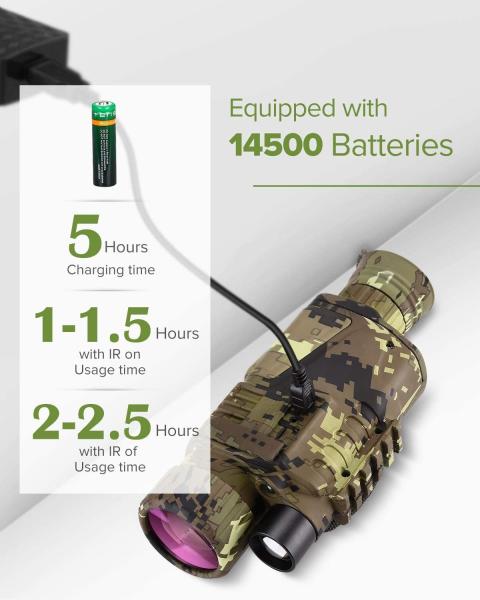 Digital 5x8 Optics Scope Night Vision Infrared Monocular With 16GB Card