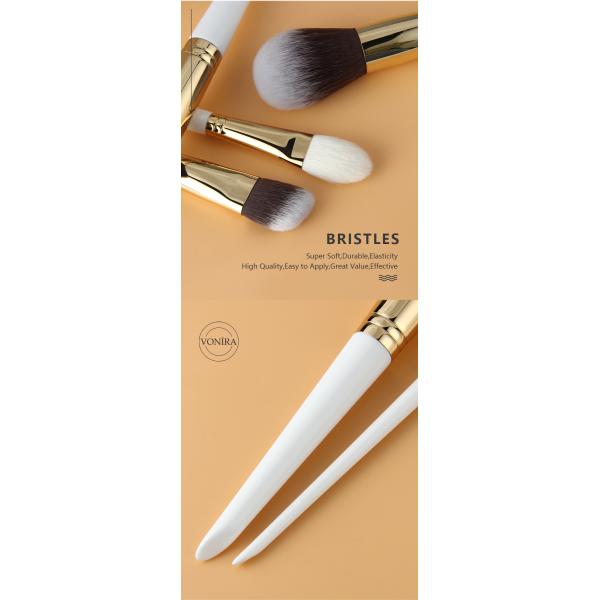 Макияж студии 16pcs ремесленника Vonira чистит набор щеткой с ручками Ferrule меди золота деревянными