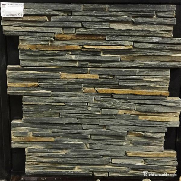 Natural stone Cement / Concrete Backed Ledgestone Cladding Wall Tile For Home Decoration
