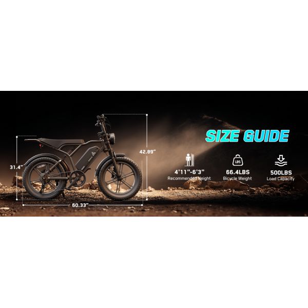 CE UL Certified UK Stock R002 48V 15A Lithium All Terrain Fat Tire E-Bike Dual Suspension Electric Mountain Bike Rear Hub Motor