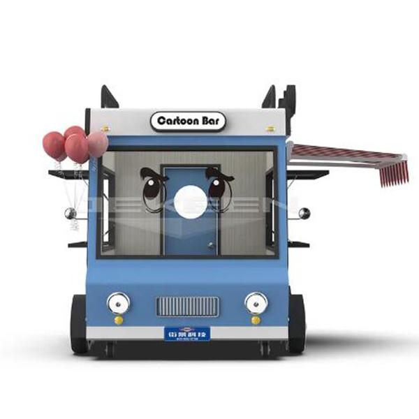 Eco Friendly Food Truck Mobile Food Bus Electric Fast Snack