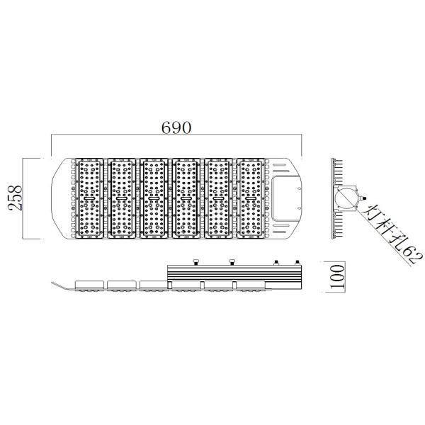 High CRI 80 110V / 220V 300W Cool White LED Street Light Module With Meanwell Driver