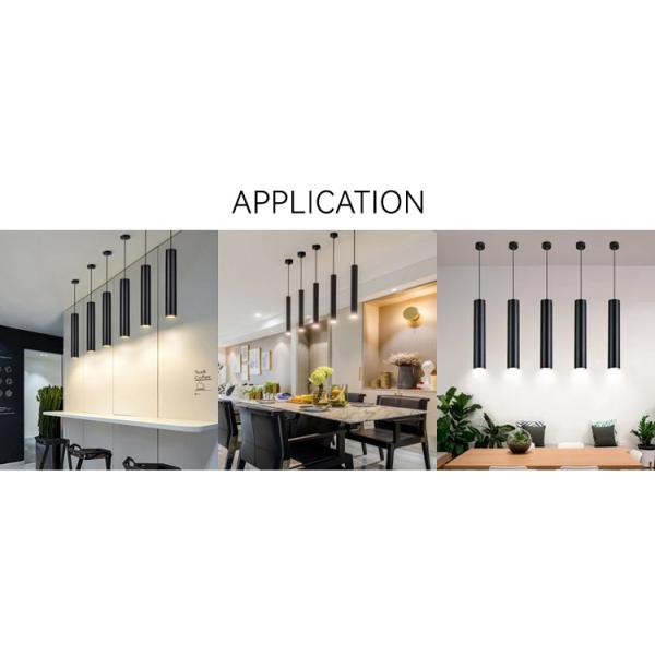 Black 20cm Cylinder Pendant Spotlight Surface Hanging Pendant Light