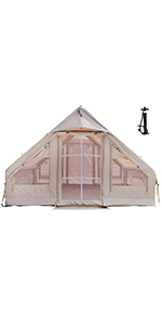 Air Tent, Inflatable Glamping Tent with Pump, Inflatable House Tent, Easy Setup Waterproof Outdoor Oxford Tents