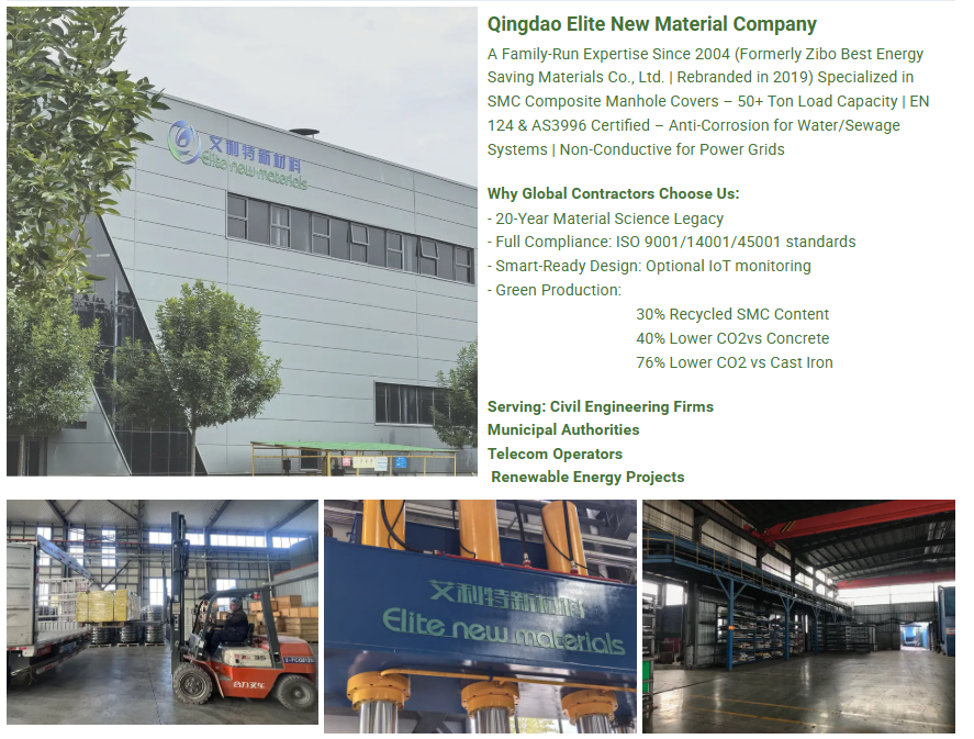 Weather Resistant High Strength Anti-Theft Composite Manhole Cover for Outdoor Municipal Engineering