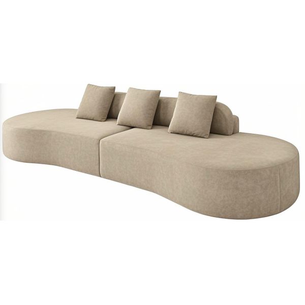 Modern Internet Celebrity Sofa Set Furniture Living Room Curved Semi-Circle Sofa Vacuum Compressed Sofa Memory Foam Couch