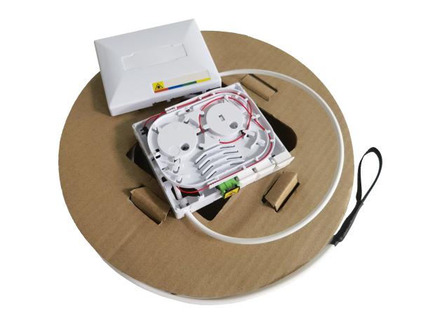 Fiber Optic Pre-Terminated Outlet Kit PTO 4Ports For Indoor DIN Rail