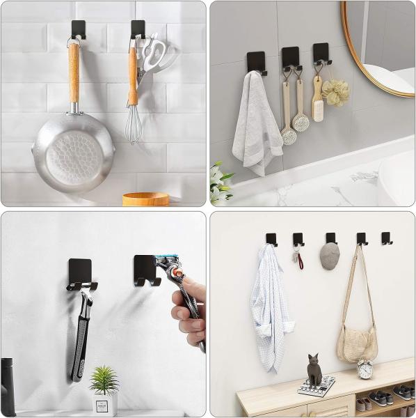 Acero inoxidável Razor Hanger Mural Mount Heavy Duty Shaver Hook com design à prova d'água