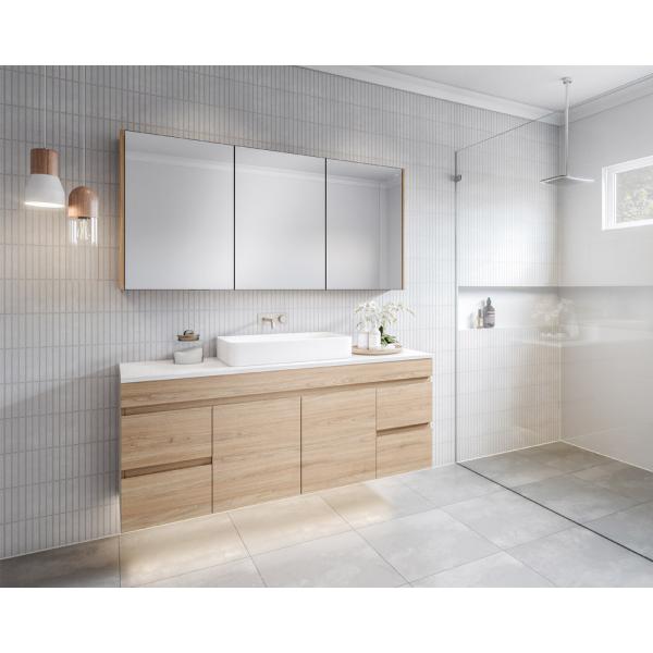 Smart Mirror Touch Screen LED Lighted Salon Wall Cabinet with Mirror in Bathroom
