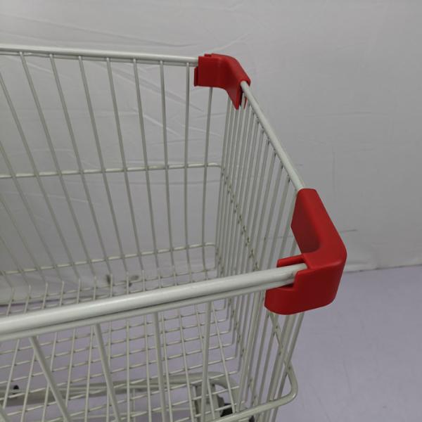 American Style Foldable Steel Shopping Cart Supermarket Basket Trolley CE Certificate