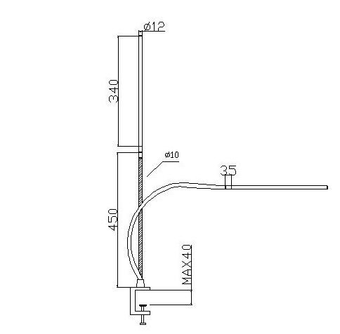 Modern Clip On Table Lamp with 30000 Hours Working Time and Flexible Gooseneck Design