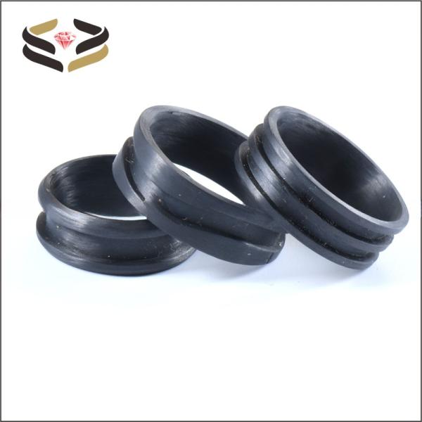 Anillo en blanco de fibra de carbono para boda con engaste invisible de 8 mm para incrustaciones