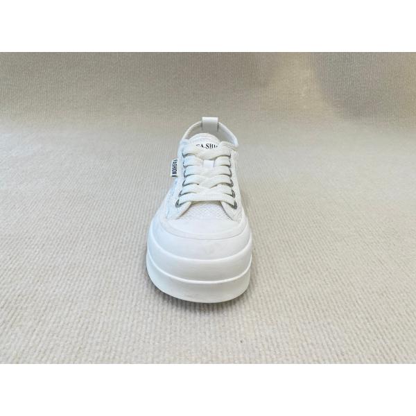 OEM ODM White Leather Casual Sneakers Lace Up 35-40 China Size
