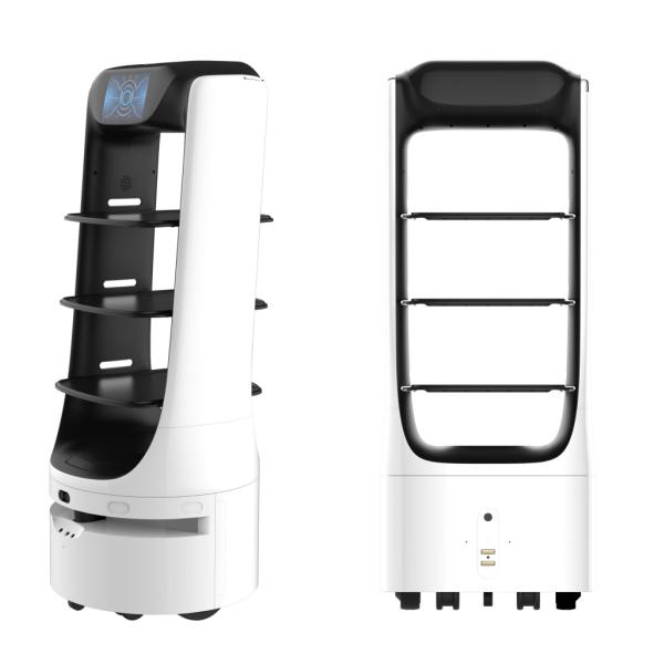Android 5.1 Delivery Food Robot Delivery Infrared Docking 500mm/High
