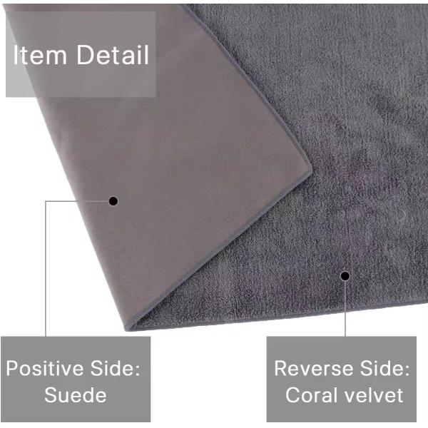 Microfiber Cleaning Cloth Car Cleaning Cloth Kitchenware Wipe Cloth 40x40cm Gray Reusable