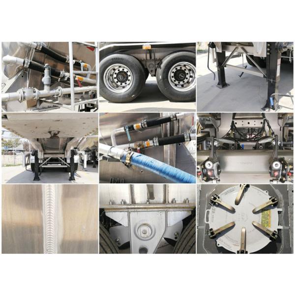 2-4 Axles 40m3 45m3 50m3 Silo Tanker Bulk Cement Trailer with Safety Guard Standard