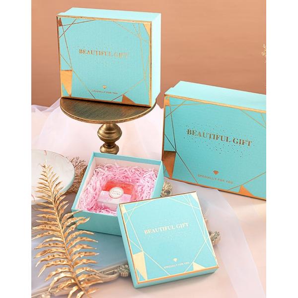Hot Stamping Lift-Off Lid Rigid Paper Box For Gift Set Packing