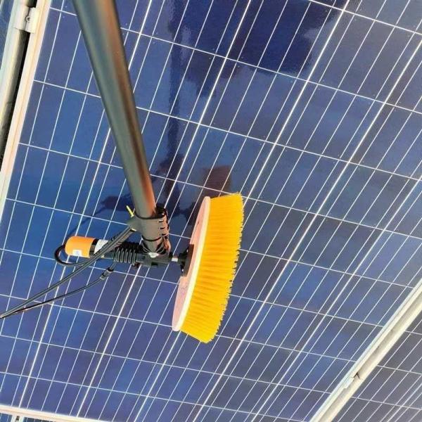 Personalização Escovinha rotativa elétrica de cabeça única para painel solar e limpeza doméstica